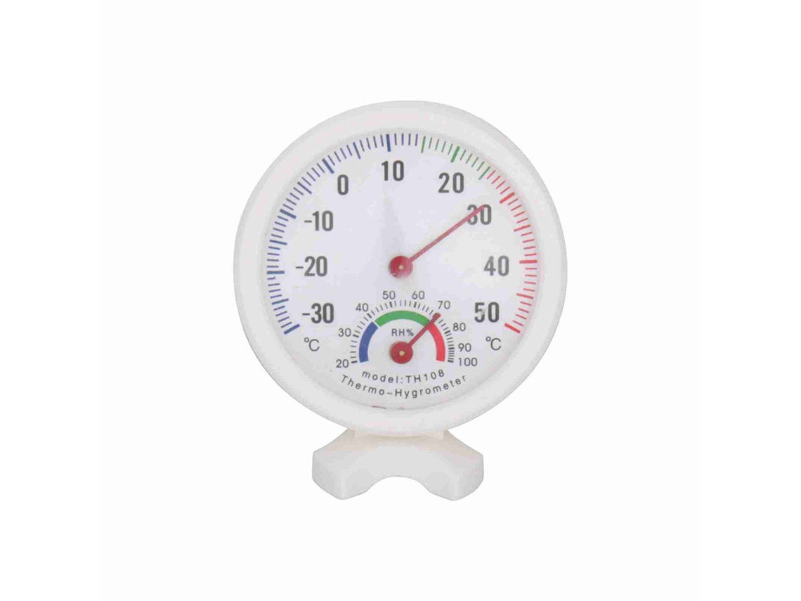 Termómetro Higrómetro Analógico Th108 Para Uso En Interiores -30~50°c Con Aguja Y Esfera