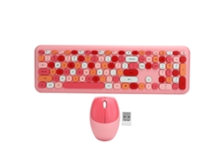 Conjunto de teclado y ratón inalámbricos Baoj-2026 de 2,4 G y 110 teclas, color rosa.