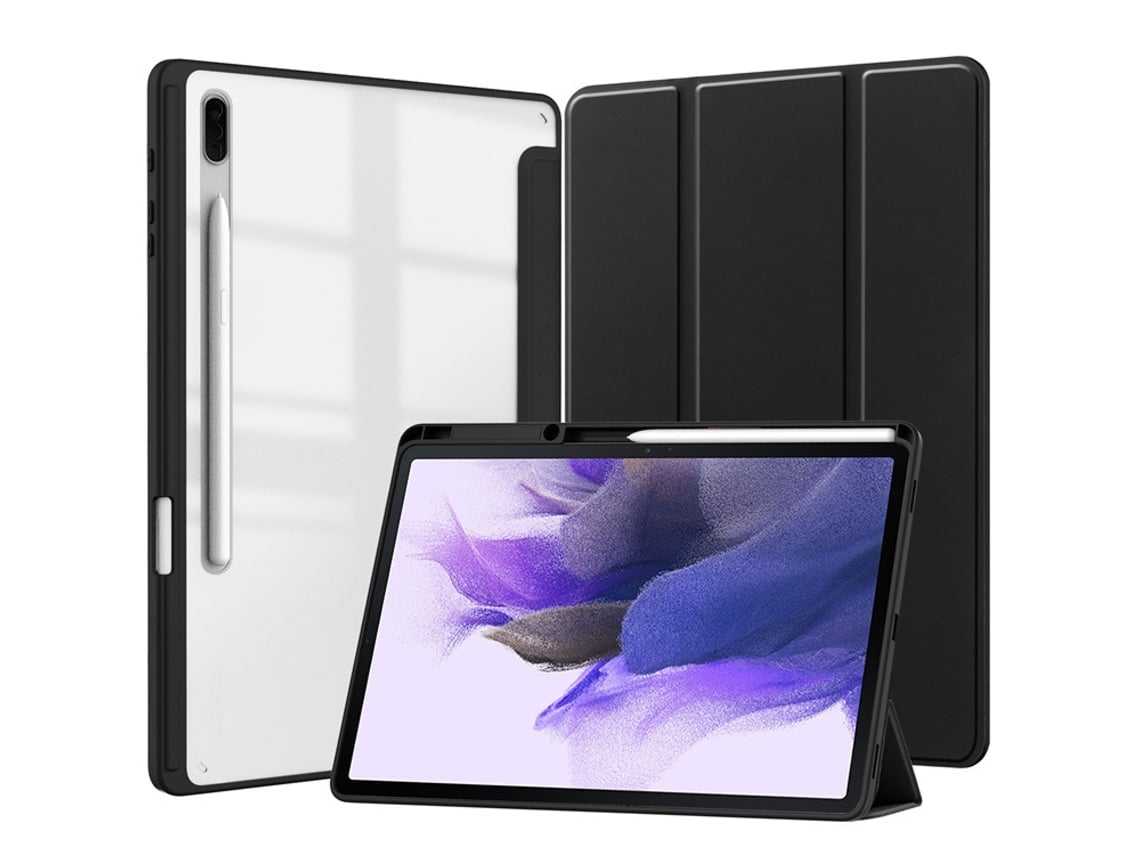 Funda Gusshious para Samsung Galaxy Tab S6 Lite 10.4 P610 2022/2020, carcasa acrílica transparente negra