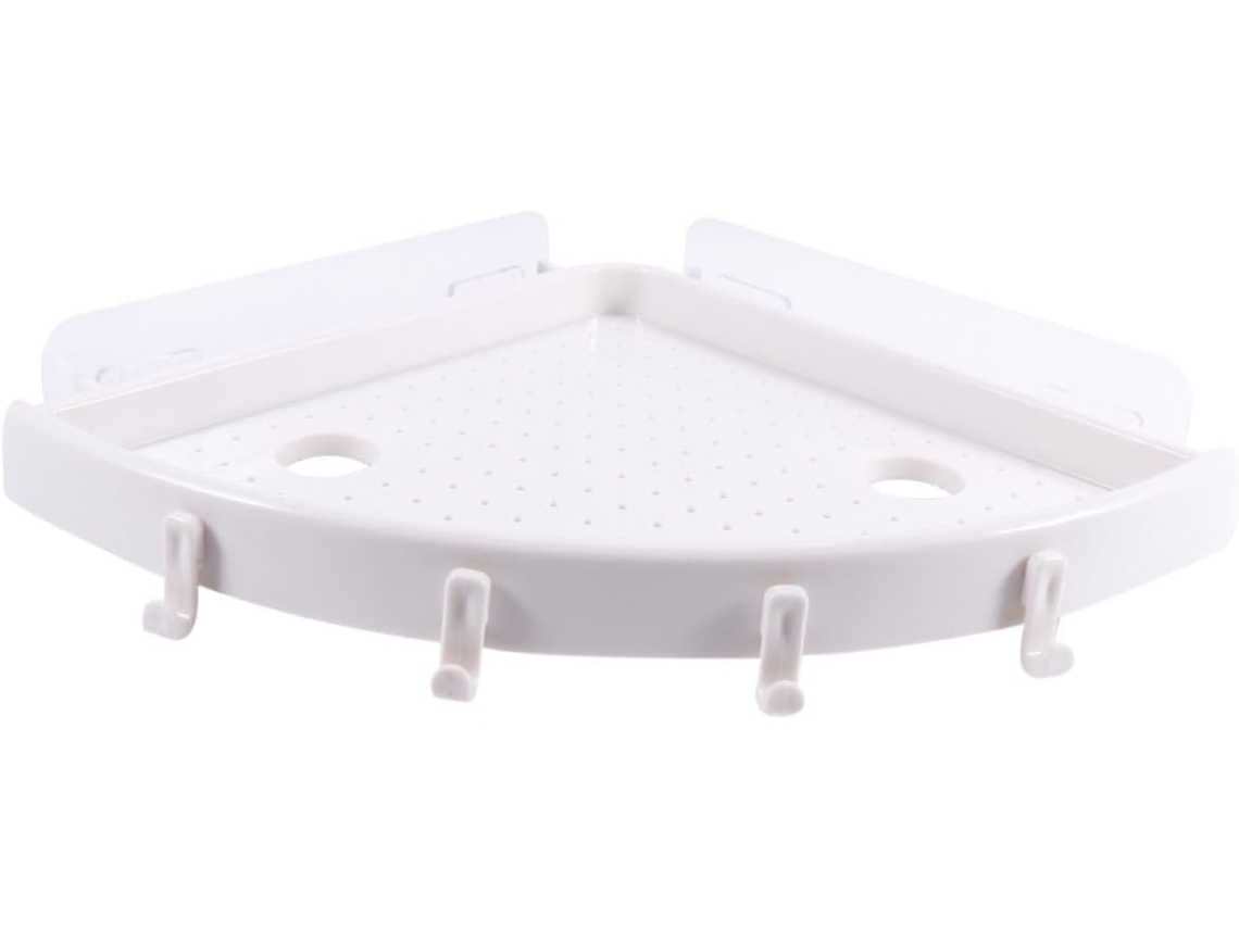Estante Triangular De Pared Para Baño Con Ventosas Y Almacenamiento De Pp Sin Residuos.