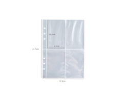 Álbum De Fotos A5 Mini Con Cremallera Y Sobres Transparentes Para Tarjetas Postales Y Recuerdos 10 Piezas 4 Cuadrículas