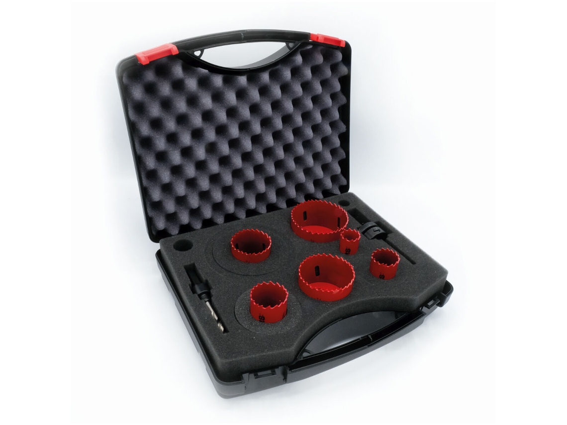 Juego de coronas de perforación bimetálicas M3 HSS 5551, diámetro de 22 mm, diámetro de 35 mm y diámetro de 44 mm, acero de alta velocidad M3, 8 piezas (HSS)