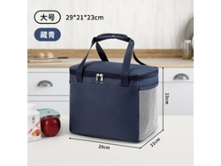 Bolsa térmica para almuerzo con estampado de flechas, hecha con papel de aluminio grueso e impermeable MDUG (azul oscuro, talla L)