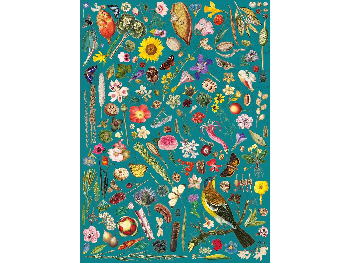 Rompecabezas de 1000 piezas "Fantasía Floral" de Gibsons: Juego de jardín colorido