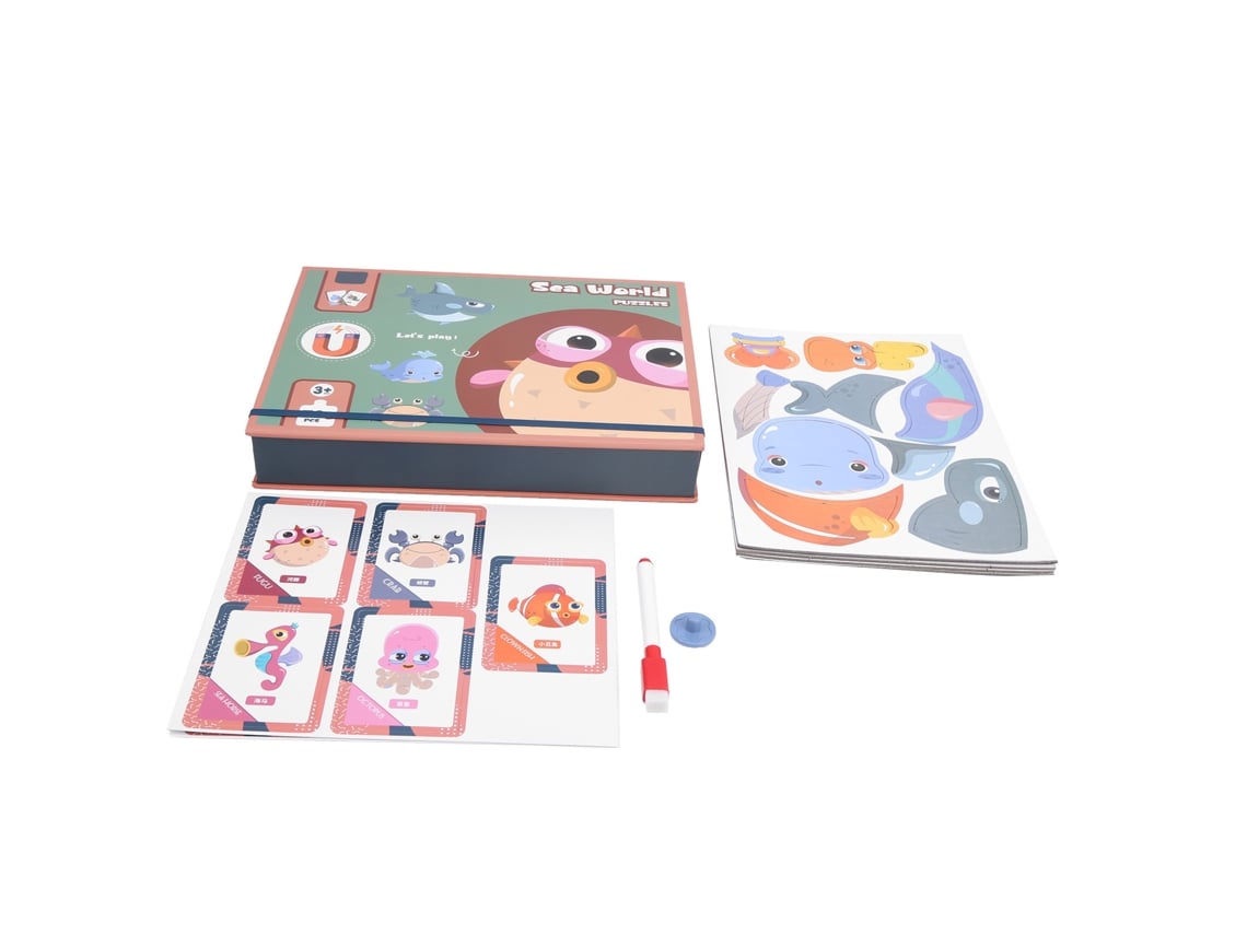 Ats-juguete Educatsivo De Rompecabezas Magnético Para Niños, Tablero De Dibujo Diy, Rompecabezas Magnético Infantil