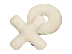 Cojines de las letras XO BELIANI Hesperis de Pelo sintético Beige 51x51x4