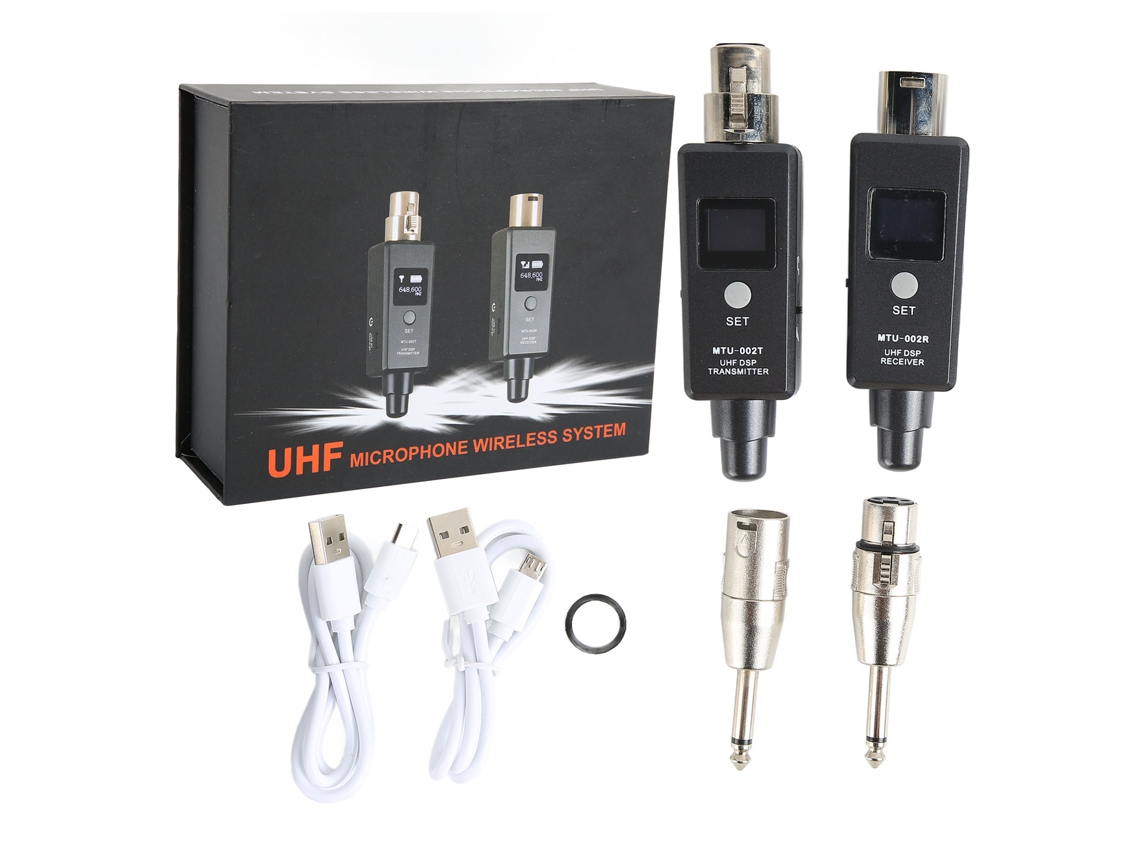 Adaptador Transmisor Y Receptor Para Sistema De Micrófono Inalámbrico Xlr Para Micrófono Dinámico.