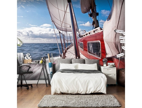 Papel de Pared ARTGEIST Um Barco Longe Da Costa (400x309 cm)