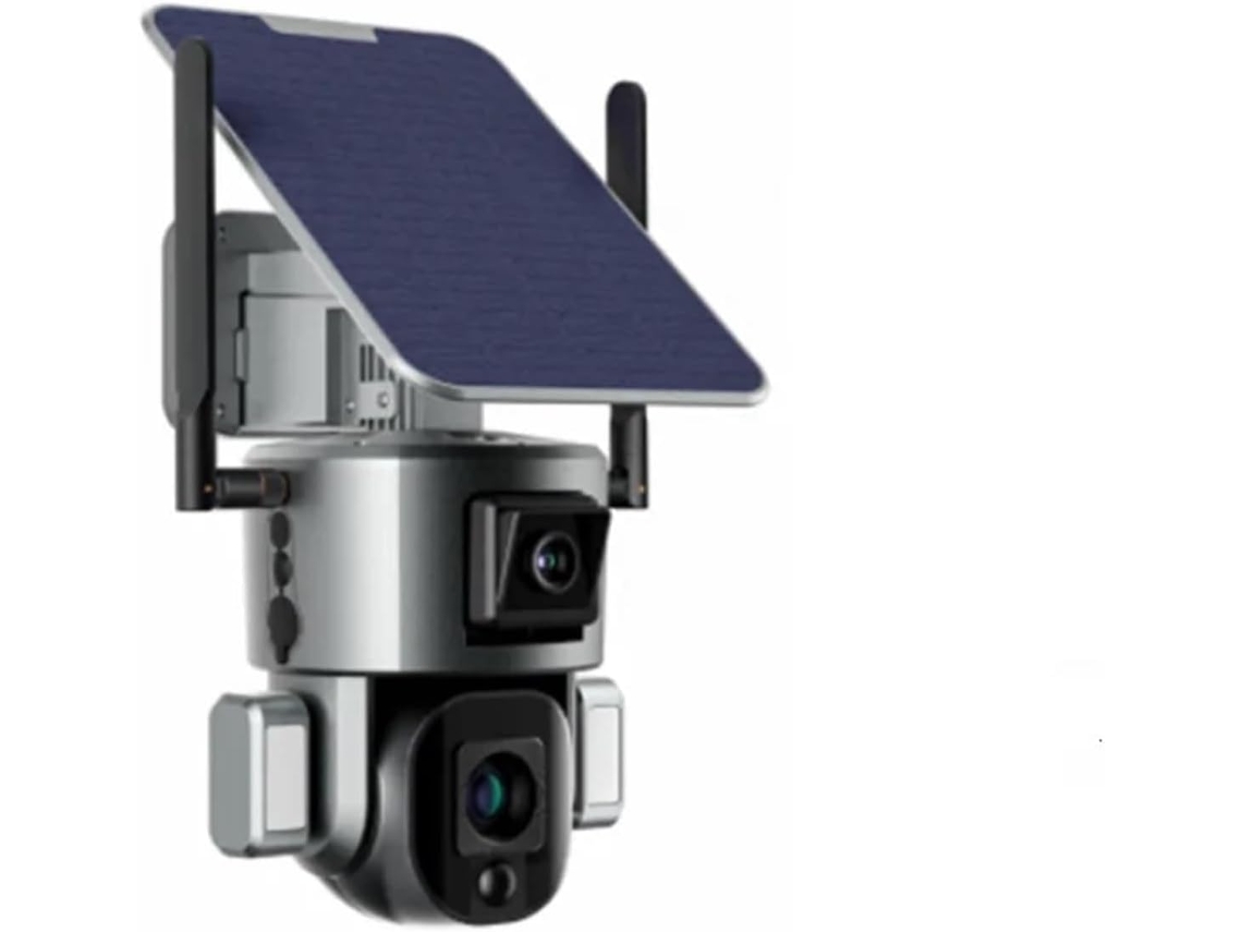 Cámara De Seguridad Inalámbrica Solar Para El Hogar De 8mp Con 4g Y Doble Lente 4k (4x/10x)