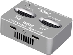 Caja Externa Para Disco Duro Gen2x De Doble Bahía De 20 Gb/s M.2 Ssd De Estado Sólido Key M/bm M.3 Nvme Pci-e