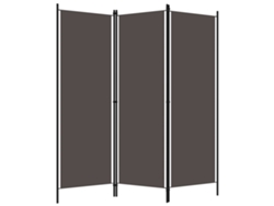 Biombo | Biombo de 3 paneles para dormitorio, 150 x 180 cm, antracita, WSD750618, Adorável Casa