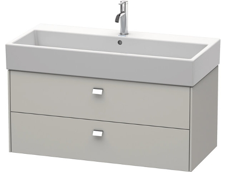 Neceser de pared DURAVIT Brioso 98,4 x 45,9 cm 2 cajones con sifón y delantal para lavabo Vero Air 235010