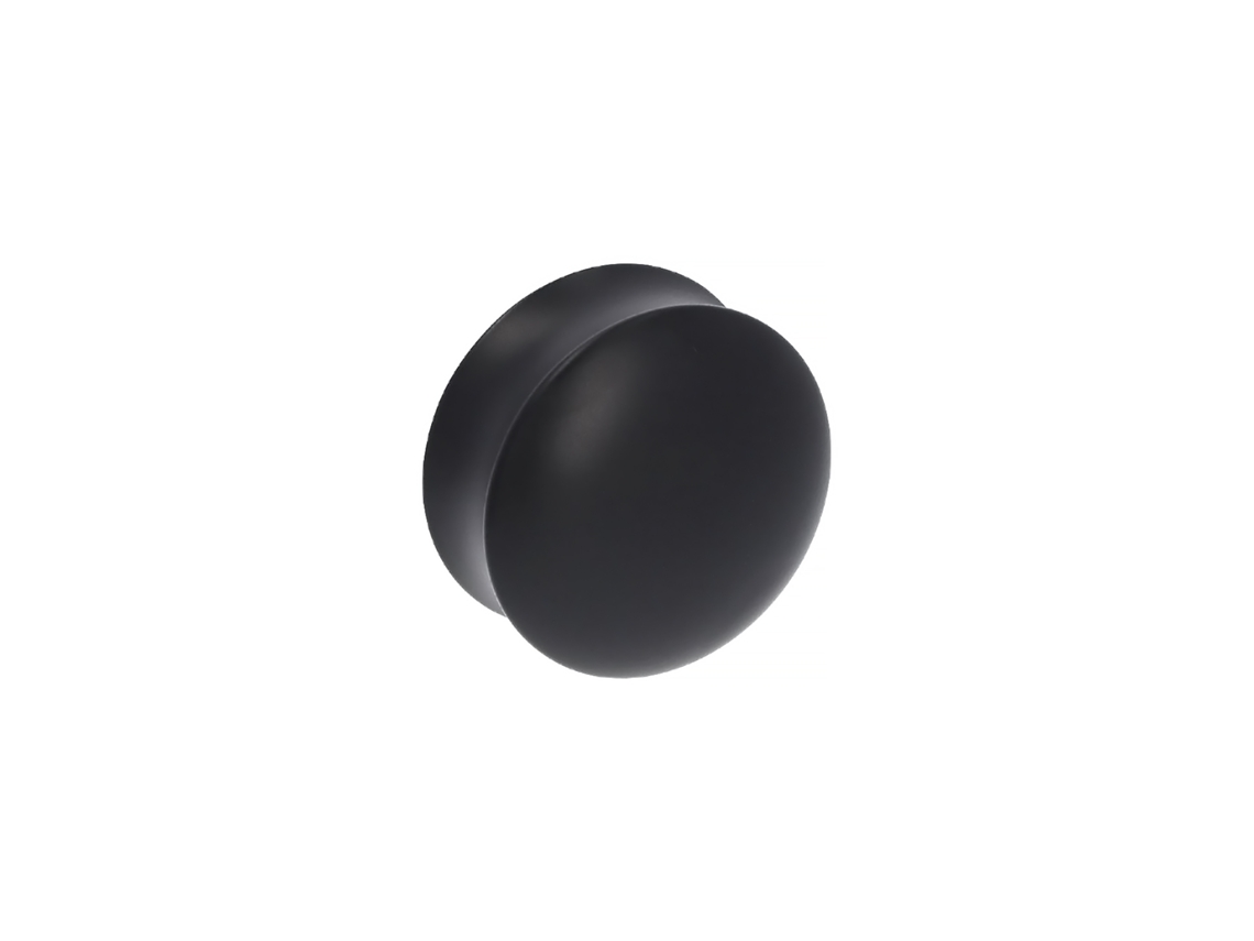 Pomo Para Mueble Diámetro 50mm En Zamac Barniz Negro Mate Pack De 25