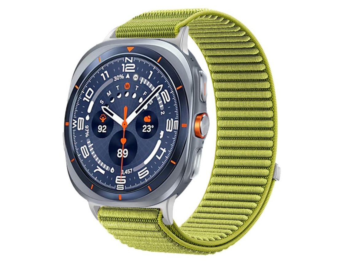Correa trenzada de nailon ultrarresistente para Samsung Galaxy Watch con cierre de velcro e interfaz metálica (47 mm)