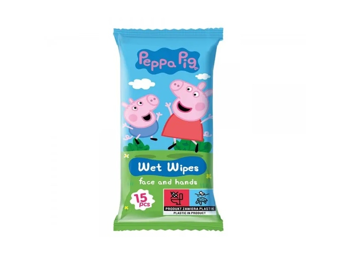 Toallitas Húmedas Peppa Pig Con Aroma A Fresa, 15 Unidades