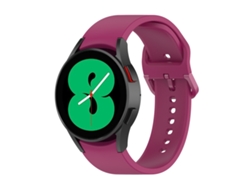 Bracelete Para Samsung Galaxy Watch 5 (40mm) - Silicone Tamanho S - Vermelho Vinho
