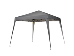 Tenda Dobrável Tenda Com Desenho Pop Up Para Jardim Campismo Festas Eventos Aço E Oxford 2.4x2.4 M Cinza