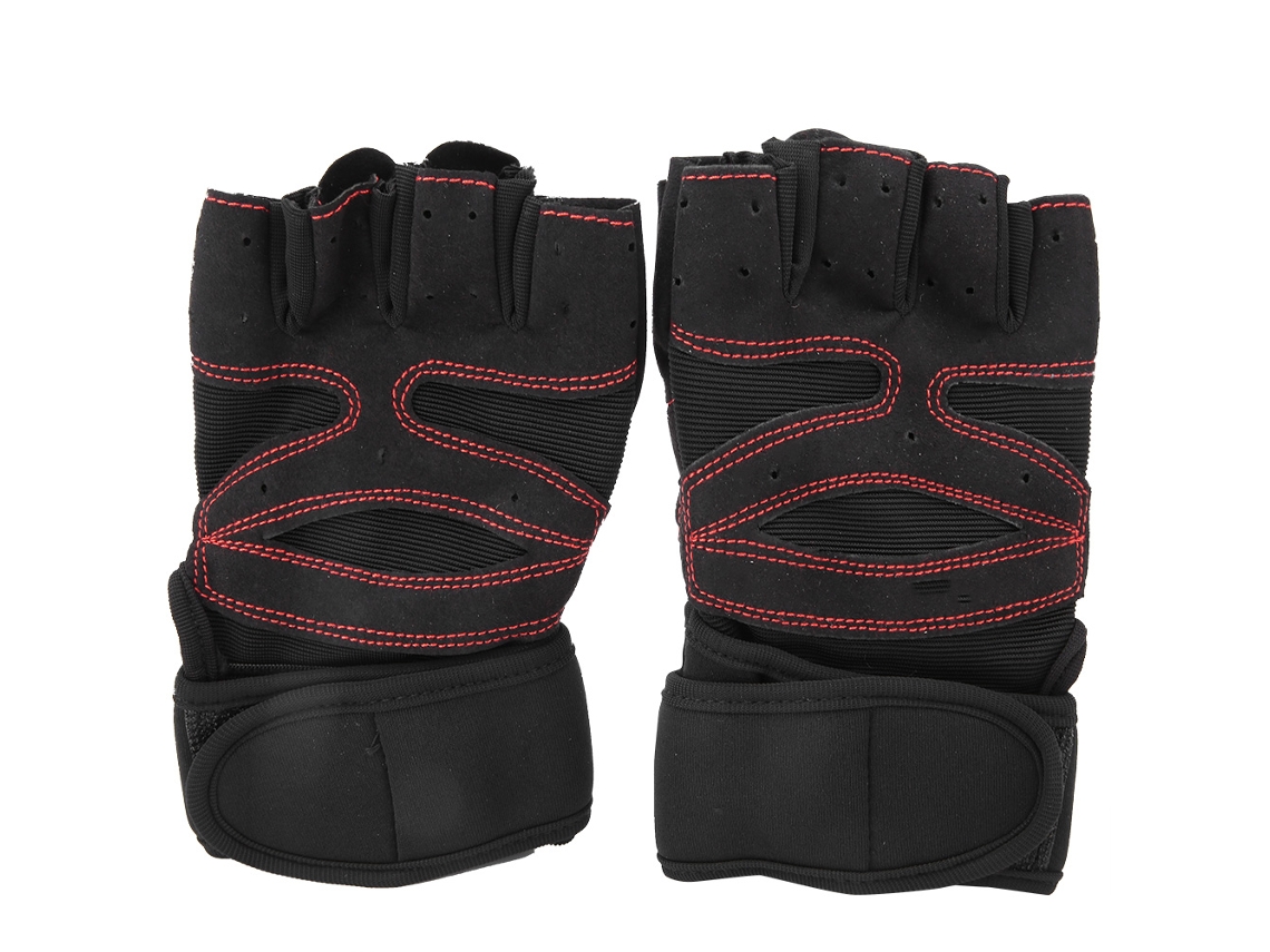 1 par de guantes de levantamiento de pesas para hombres y mujeres, protección de palma para ejercicio