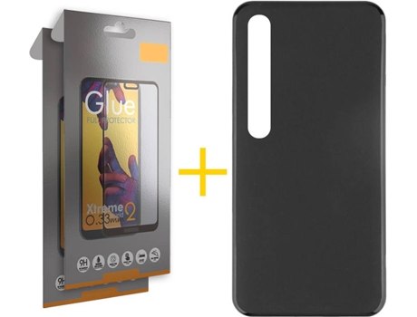 Kit Funda + Protector de Pantalla Xiaomi Mi 10 5G SKYHE Cristal Templado 8407 Negro