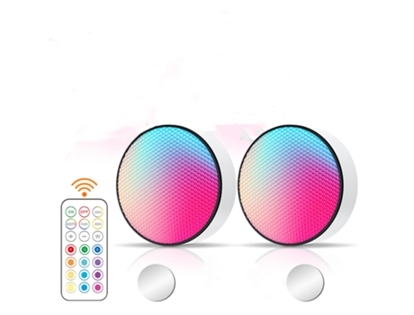 Luces de disco LED cambiables de 13 colores con control remoto Blanco 2 L