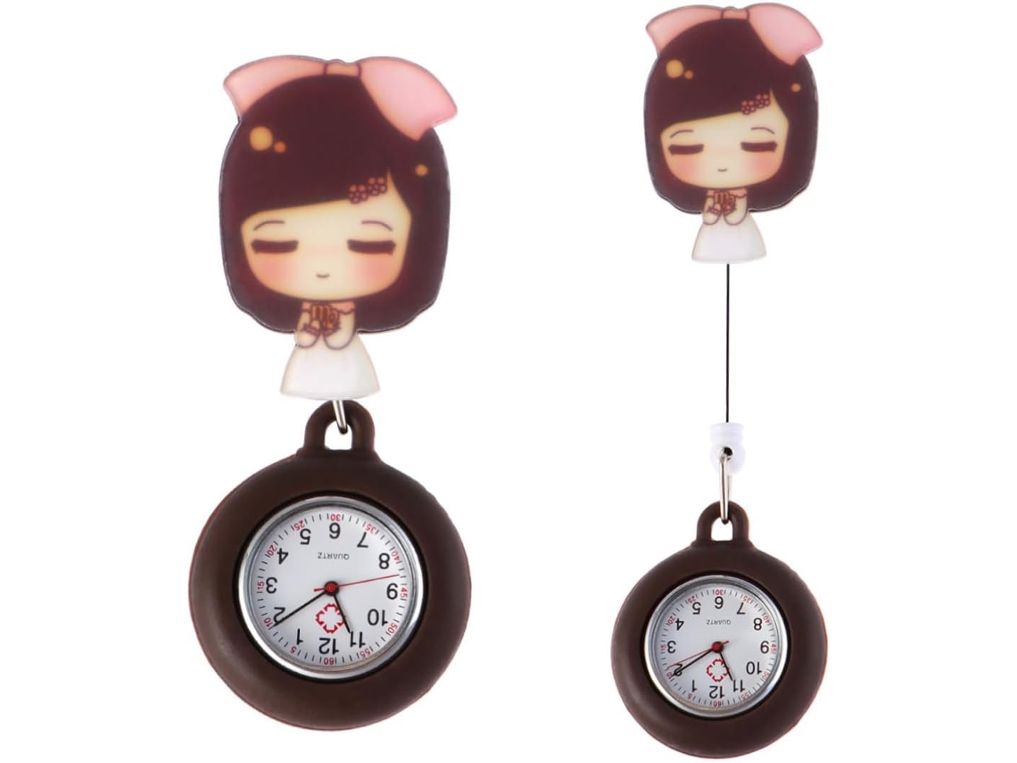 Reloj Bolsillo Médico Expandible Enfermeras Médicos Cuidadores Diseño Dibujos Animados Regalo Práctico Colegas