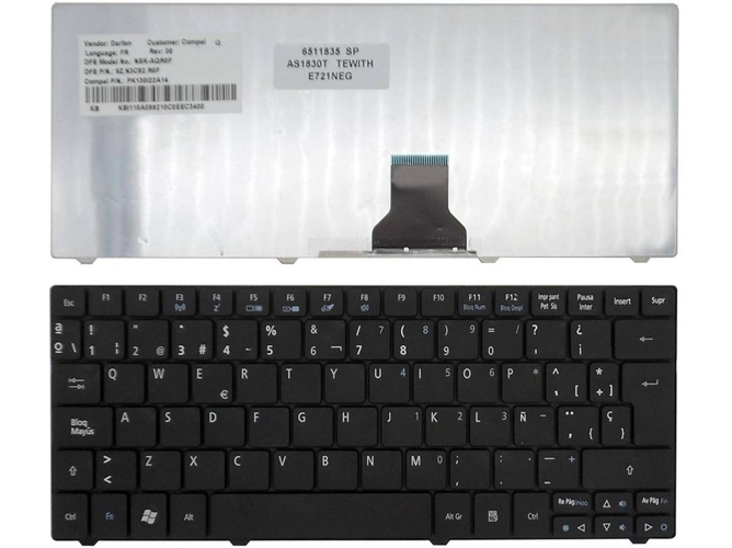 Teclado Acer Aspire One 721 721H 722 722H 751 751H 753 753H