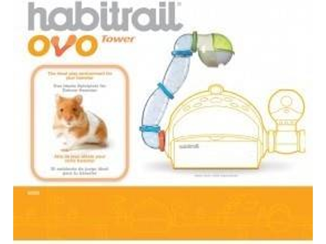 Complemento de Jaula para Hamsters TROPIZOO Habitrail Huevo con Escondite (Amarillo - Plástico)