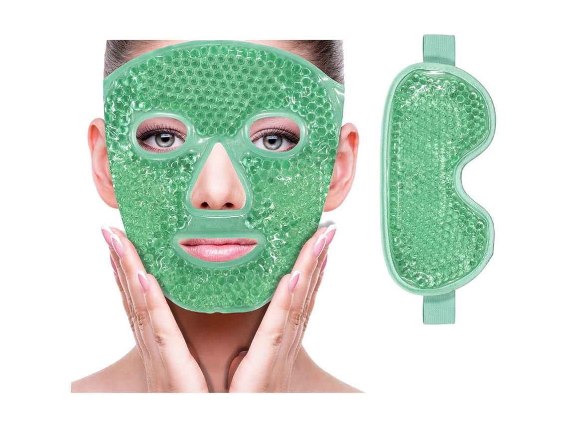 (verde) Máscara De Ojos Refrescante, Máscara De Compresa De Hielo, Puede Aclarar Las Ojeras Y Reducir Las Bolsas En Los Ojos.