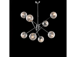 Tresor - Suspensión Hierro Cromo Brillo 8 Luces 100 - Ø73 - Bl215-8-cr