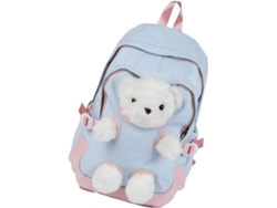 Mochila Escolar Moderna Para Adolescentes Con Estampado De Oso De Dibujos Animados, Tela