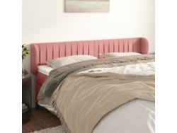 Cabecero De Terciopelo Rosa 183x23x78/88 Cm