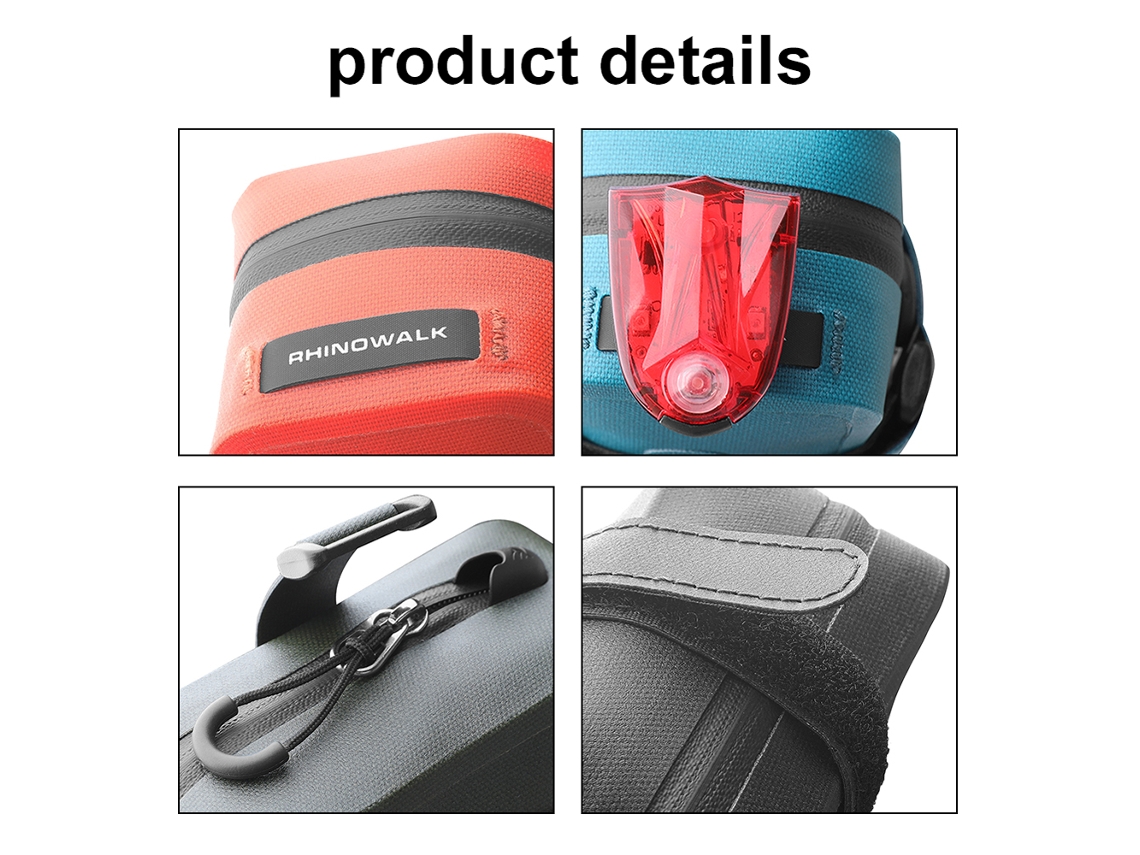 Bolsa De Sillín Ligera E Impermeable Con Correa Ajustable Para Bicicletas De Montaña Y De Carretera.