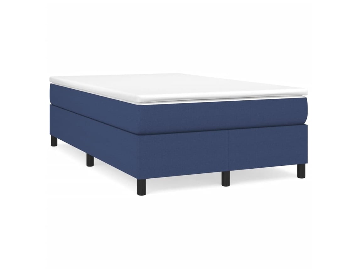 Maison Exclusive - Cama Box Spring Con Colchón Tela Azul 120x200 Cm