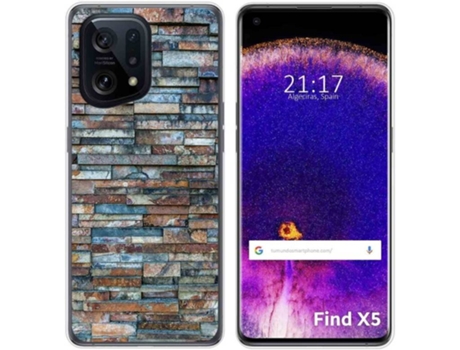 Carcasa para Oppo Find X5 5G TUMUNDOSMARTPHONE Dibujos Ladrillo 05 Multicolor