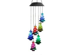 Rebe-campana De Viento Solar Led Impermeable Con Cambio De Color Para Jardín Patio Hogar Navideño