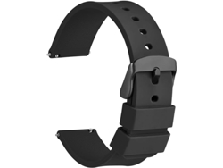 Correa De Silicona Para Reloj Con Hebilla Negra - Correa De Liberación Rápida - Correa De Repuesto - 22 Mm