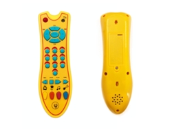 Mando a distancia infantil con botones simulados, juguete multifuncional para la educación infantil y el confort del bebé. Amarillo.
