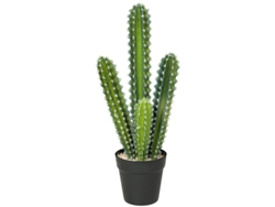 Cactus Artificial De 53 Cm En Maceta Para El Hogar O La Oficina.