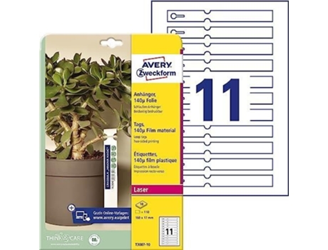 Avery Zweckform T3007-10 Paquete de 110 etiquetas pesadas