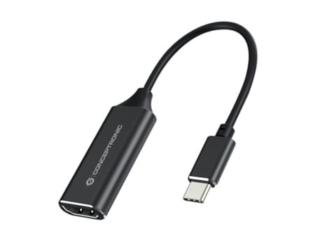 Adaptador de cable de vídeo Conceptronic Abby03B tipo HDMI a USB estándar tipo C negro