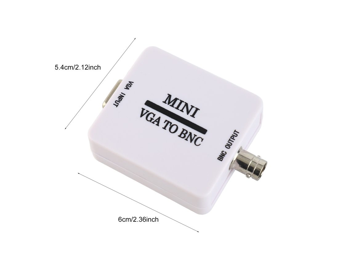 Convertidor De Vídeo Vga A Bnc, Adaptador Para Conmutador Digital De Monitor Hdtv, Compatible Con Ntsc Y Pal.