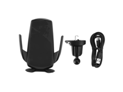 Carregador Sem Fio Para Carro Suporte Ventoinha Auto Clamping Toque Controle Rotação 360 Graus