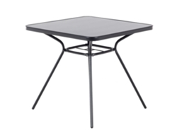 Mesa de comedor para 4 personas BELIANI Livo de Acero Negro 80x80x72