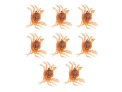 Danu26-8pcs Señuelo Cangrejo Artificial 13cm 33.5g Suave Con Anzuelos Para Agua Dulce Y Salada Naranja Amarillo