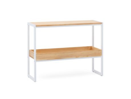Consola BOX FURNITURE iCub (Blanco - Madera y Acero - 100 x 32 x 75 cm)