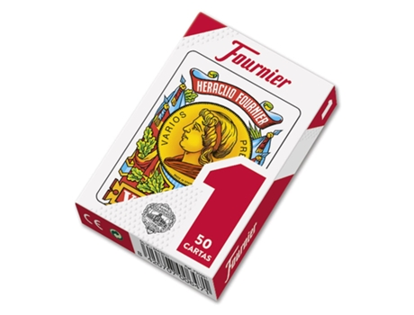 Baraja Española FOURNIERNº 1 De 50 Cartas FOURNIER. Rojas