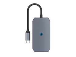 Estación de acoplamiento Yizhood Hub de carga multifuncional Typec 1000m Rj45 Pd100w USB3.0 Gris