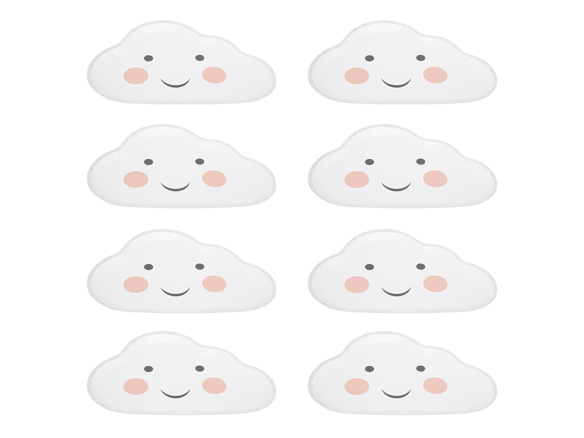 Juego de 8 platos de papel - para fiestas KOFIHETY