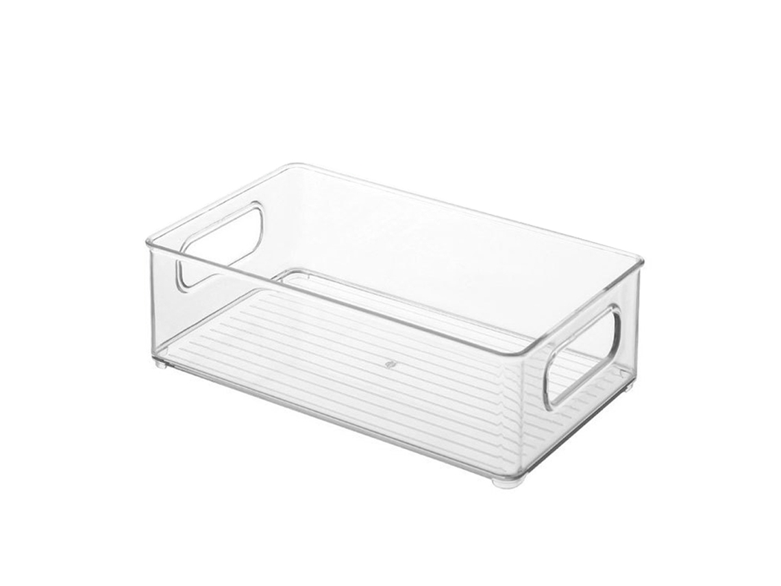 Organizador con asas para maquillaje o alimentos en blanco (27x16x8cm) Kofihety