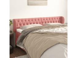 Cabecero De Terciopelo Rosa 183x23x78/88 Cm